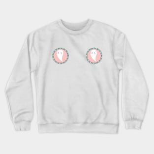 Sweet Smiling Ghost Mint And Pink Crewneck Sweatshirt